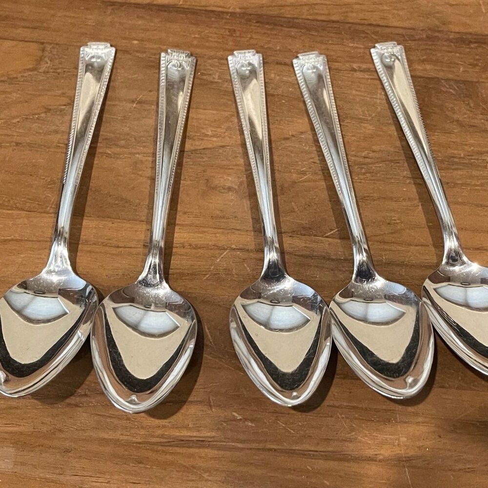 5 Vintage Viceroy Plate USA Silverplate tablespoons